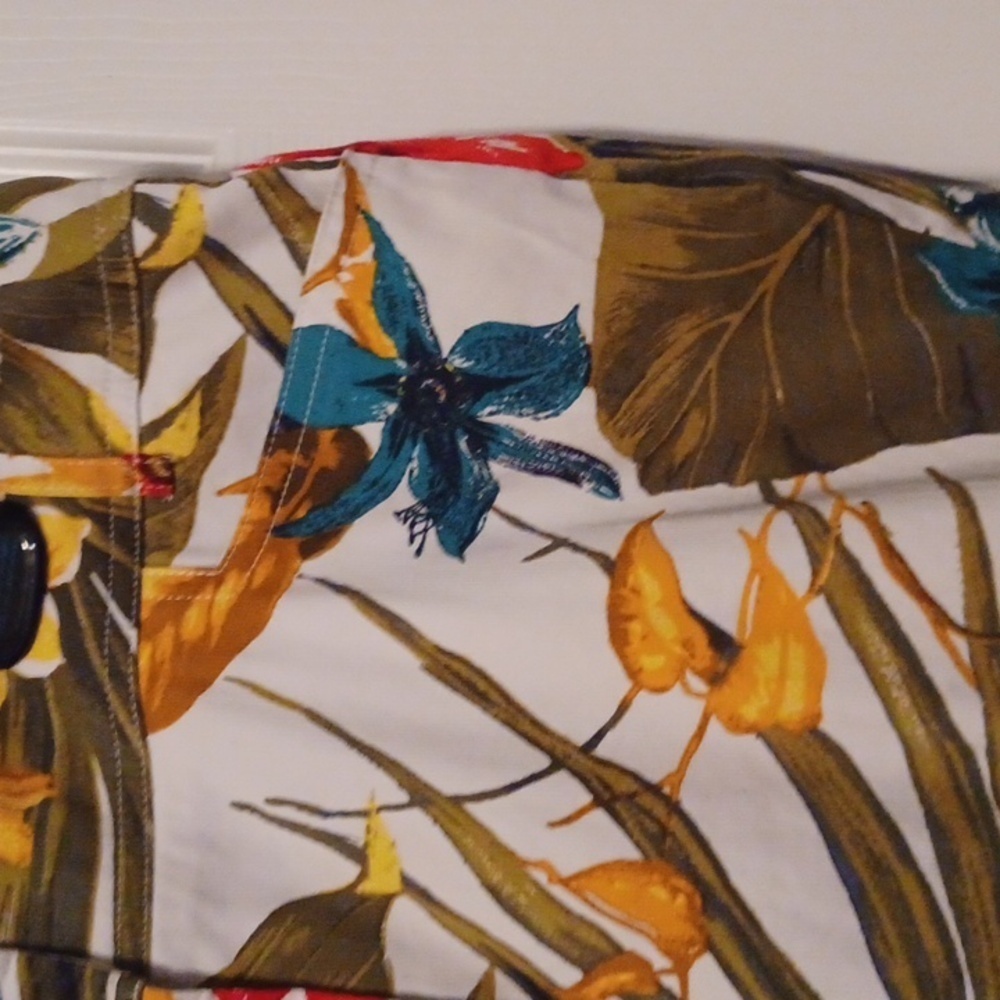 -- Cache Multicolor Leaf Print Pants - image 5